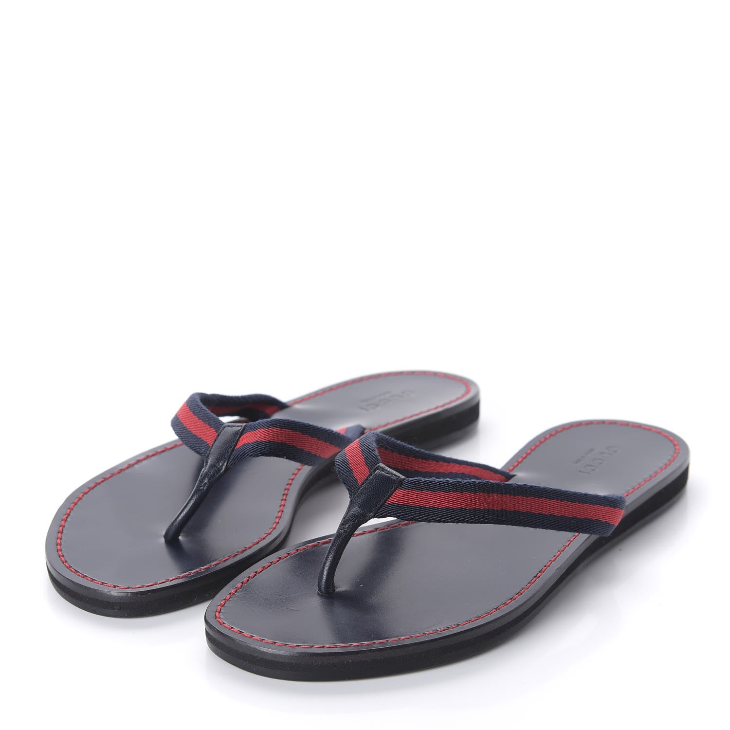 Gucci Web Thong Sandals 36 Navy 3 of 6