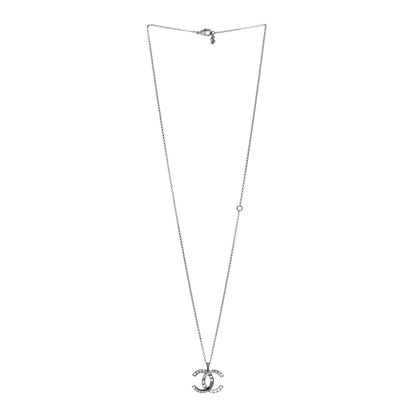 Chanel Baguette Crystal Large CC Necklace Silver 2 of 3