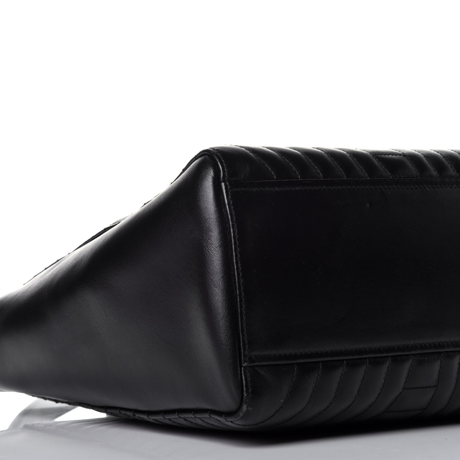 Prada Soft Calfskin Impunture Diagramme Tote Black 8 of 10
