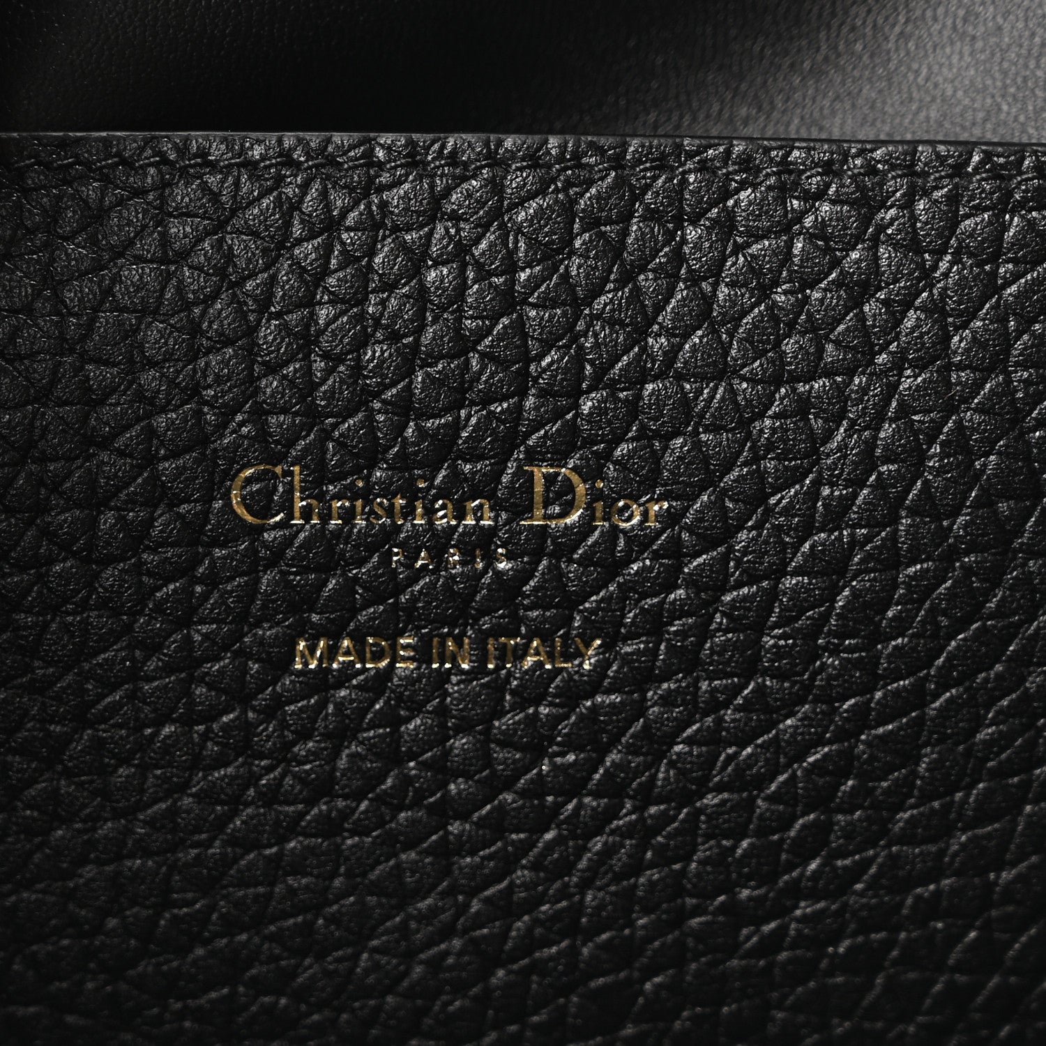Christian Dior Calfskin Medium Signature Bucket Bag Black 6 of 10