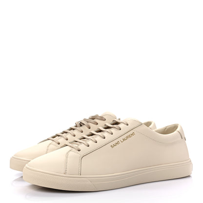 Saint Laurent Calfskin Andy Low Top Sneakers 41 Dark Coquille 3 of 8