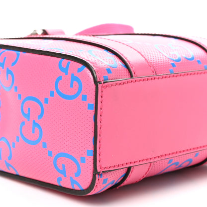 Gucci Calfskin GG Tennis Embossed Mini Tote Bag Modern Fuchsia Modern Blue 9 of 10