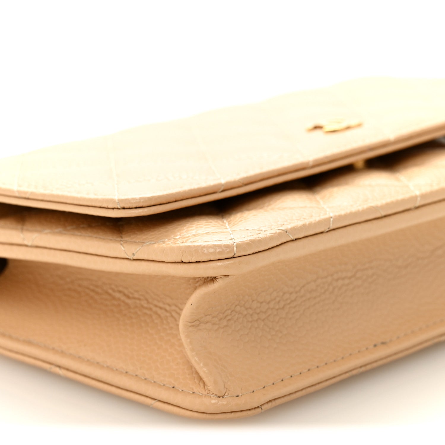 Chanel Caviar Quilted Wallet on Chain WOC Beige 10 of 12