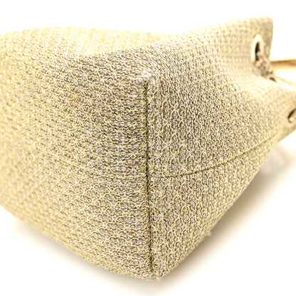 Jimmy Choo Metallic Woven Bon Bon Bag Champagne 10 of 12