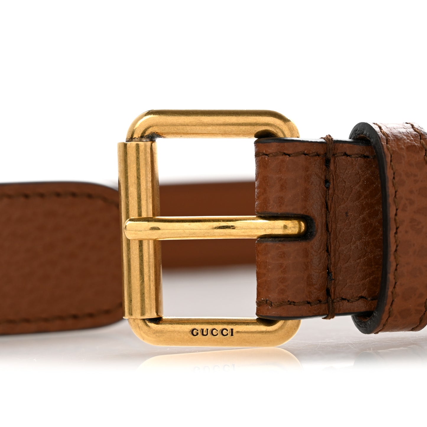 New Denim GG Monogram Dollar Calfskin Belt 65 26 Blue Tea Cuir Epilog