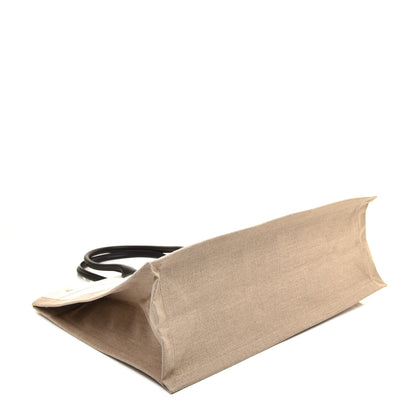 Saint Laurent Linen Calfskin Rive Gauche Tote Optic White 4 of 8