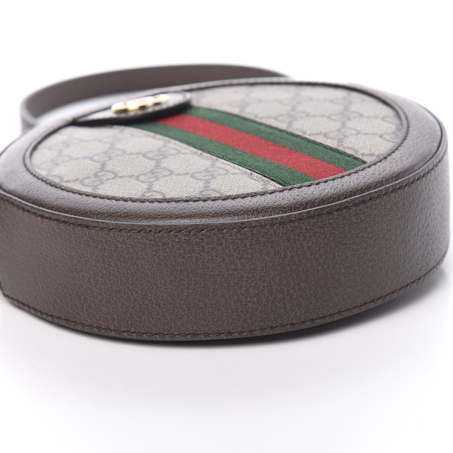 Gucci GG Supreme Monogram Web Mini Ophidia Round Shoulder Bag Brown 7 of 9