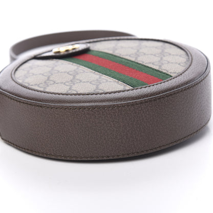 Gucci GG Supreme Monogram Web Mini Ophidia Round Shoulder Bag Brown 7 of 9