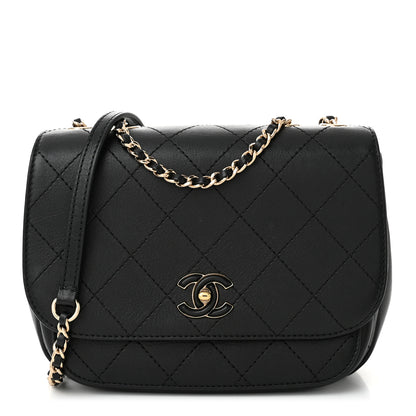 Chanel Calfskin Stitched Small Flap Bag Black 1 of 11