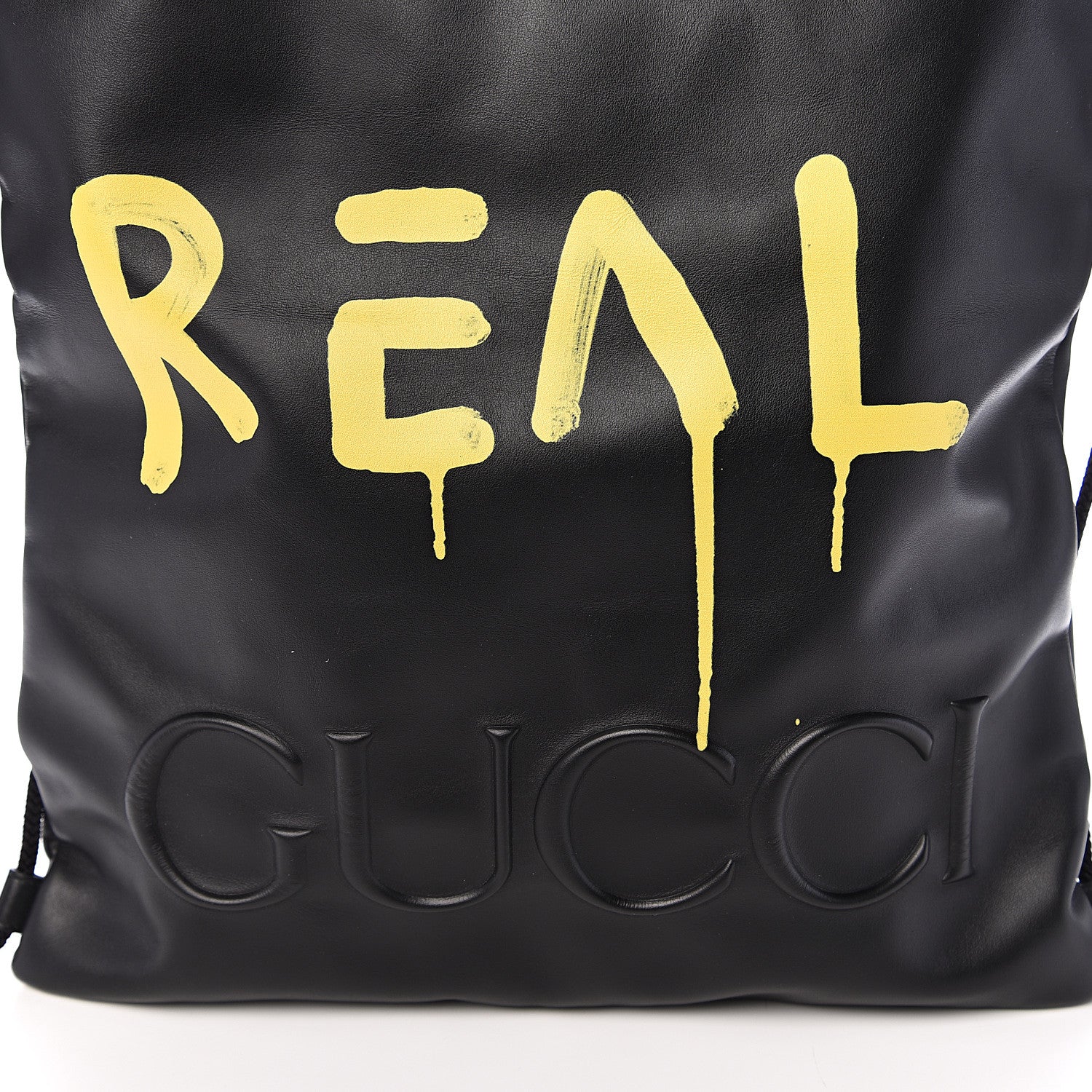 Gucci Calfskin Small GucciGhost Drawstring Backpack Black 11 of 11