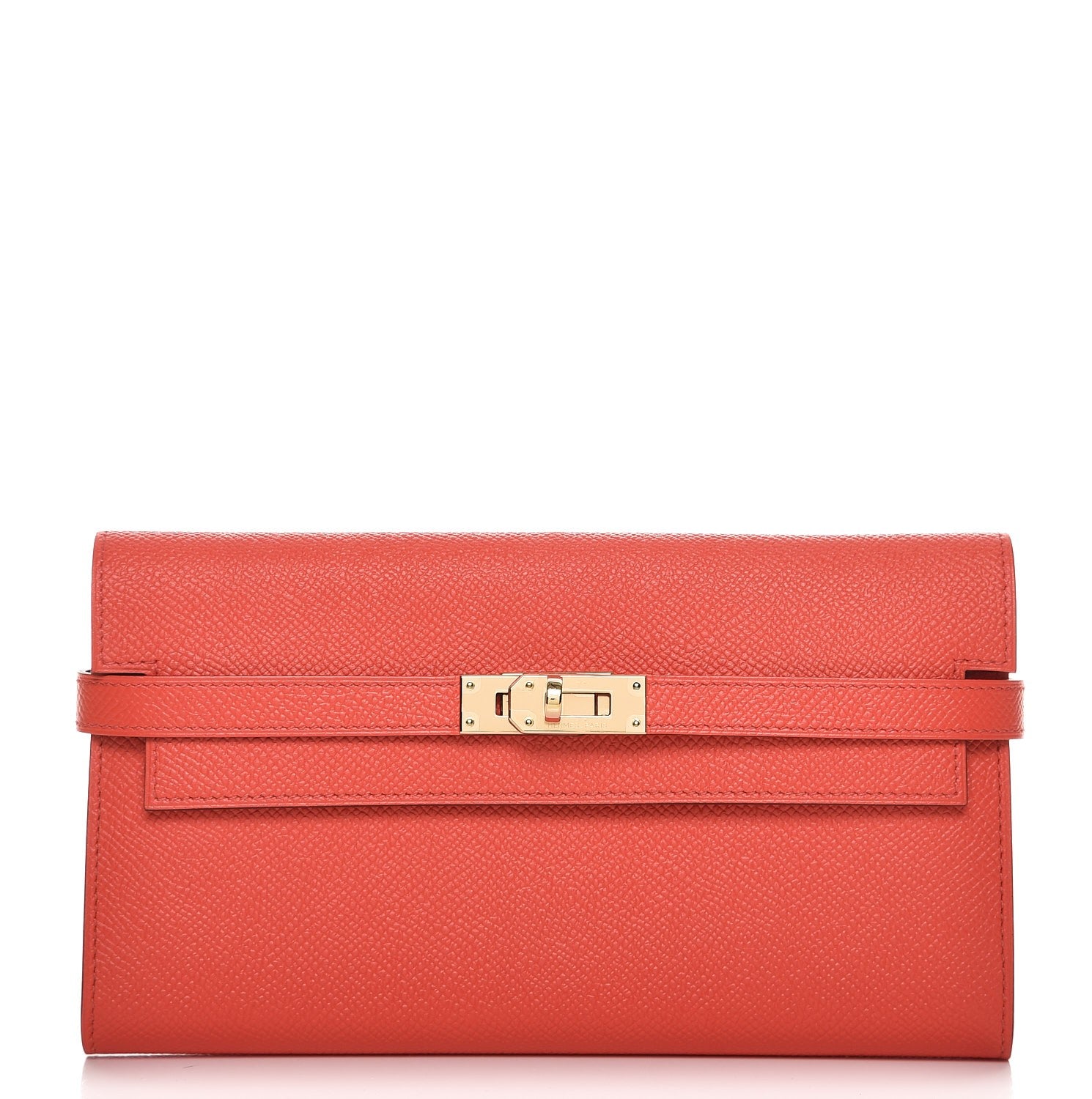 Hermes Epsom Kelly Longue Wallet Rose Jaipur 1 of 8