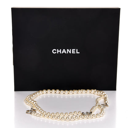 Chanel Graduated Pearl CC Long Necklace Gold 6 of 6