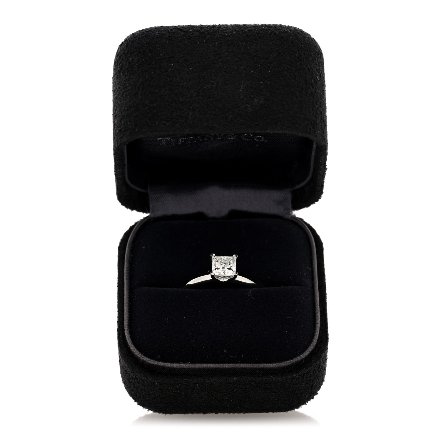 Tiffany Platinum Diamond 1.04ct Princess Solitaire Engagement Ring 52 6 5 of 5