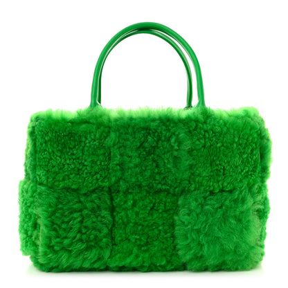 Bottega Veneta Shearling Small Intrecciato Arco Tote Parakeet 3 of 10