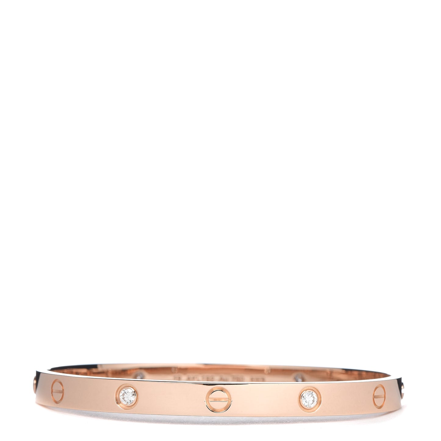 18K Pink Gold 4 Diamond LOVE Bracelet 19