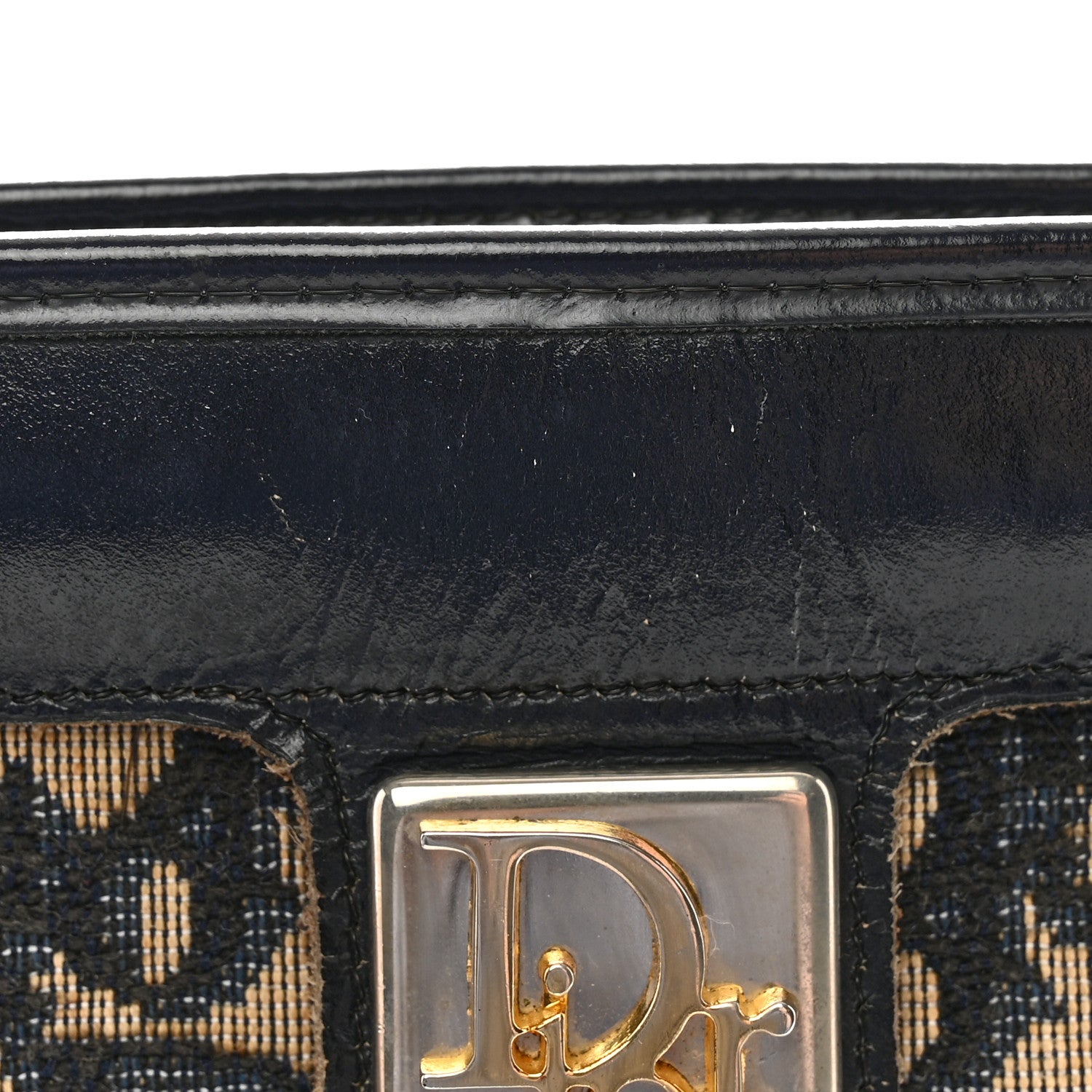 Christian Dior Monogram Pouch Clutch Navy Blue 7 of 9