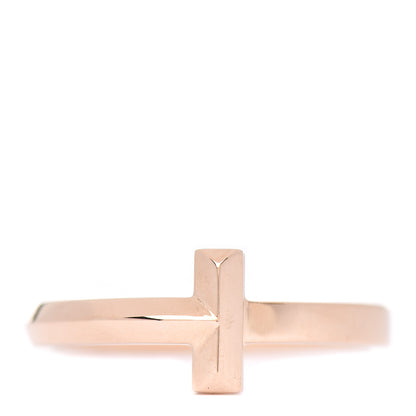 Tiffany 18K Rose Gold 2.5mm T T1 Ring 49 4.75 1 of 5