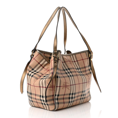 Burberry Haymarket Check Small Canterbury Tote Bronze 3 of 15