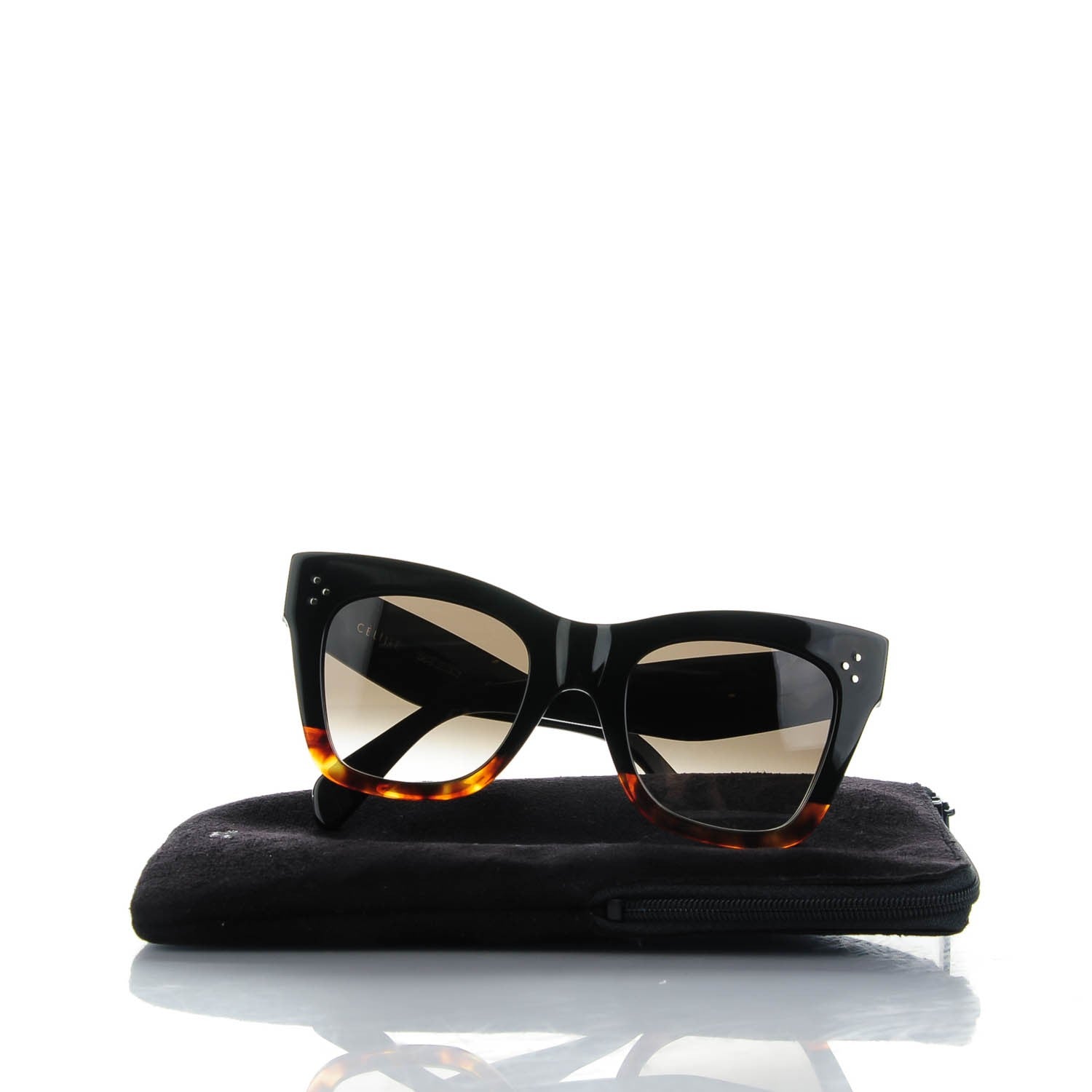 Celine Catherine Sunglasses CL 41090/S Black Havana 6 of 6