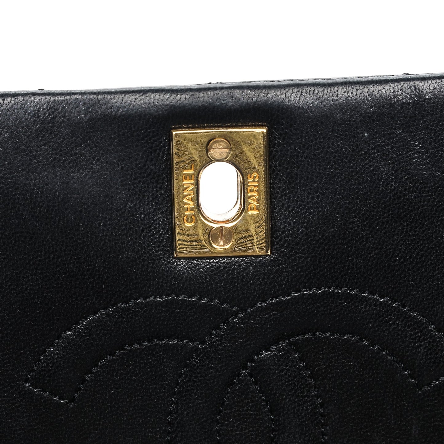 Lambskin Quilted Small Single Flap Black
