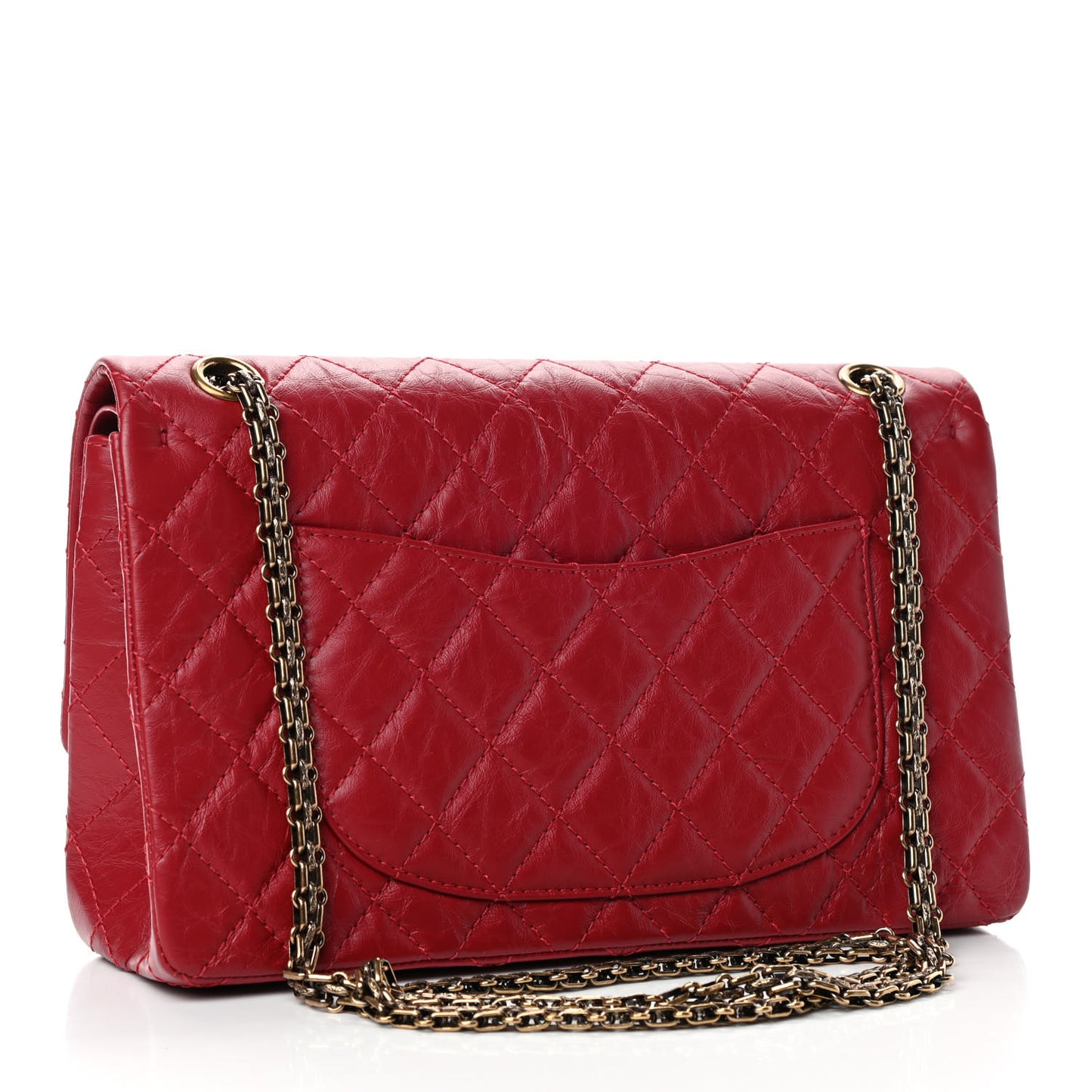 Aged Calfskin Quilted 2.55 Reissue 226 Flap Red
