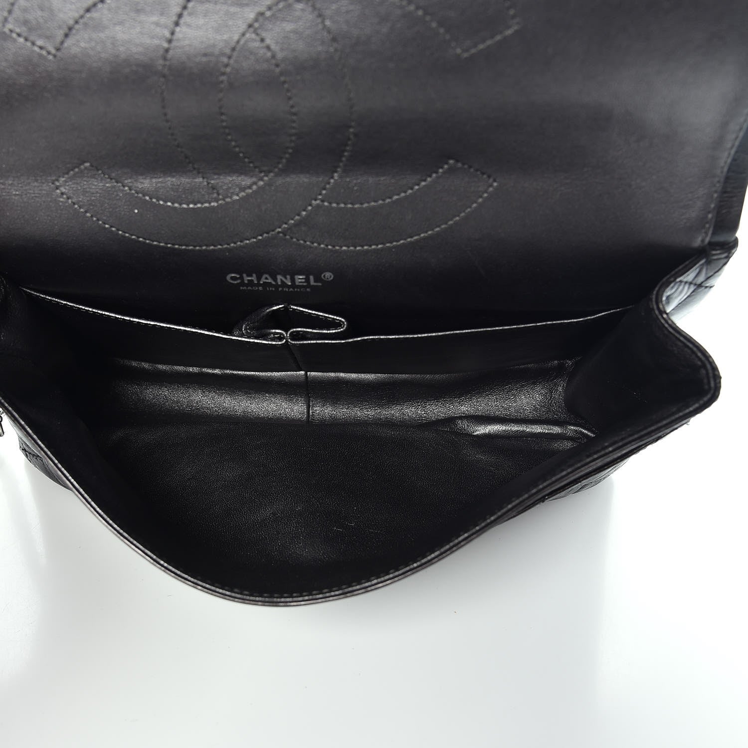 Chanel Metallic Aged Calfskin Quilted 2.55 Reissue 227 Flap Dark Silver 16 of 18