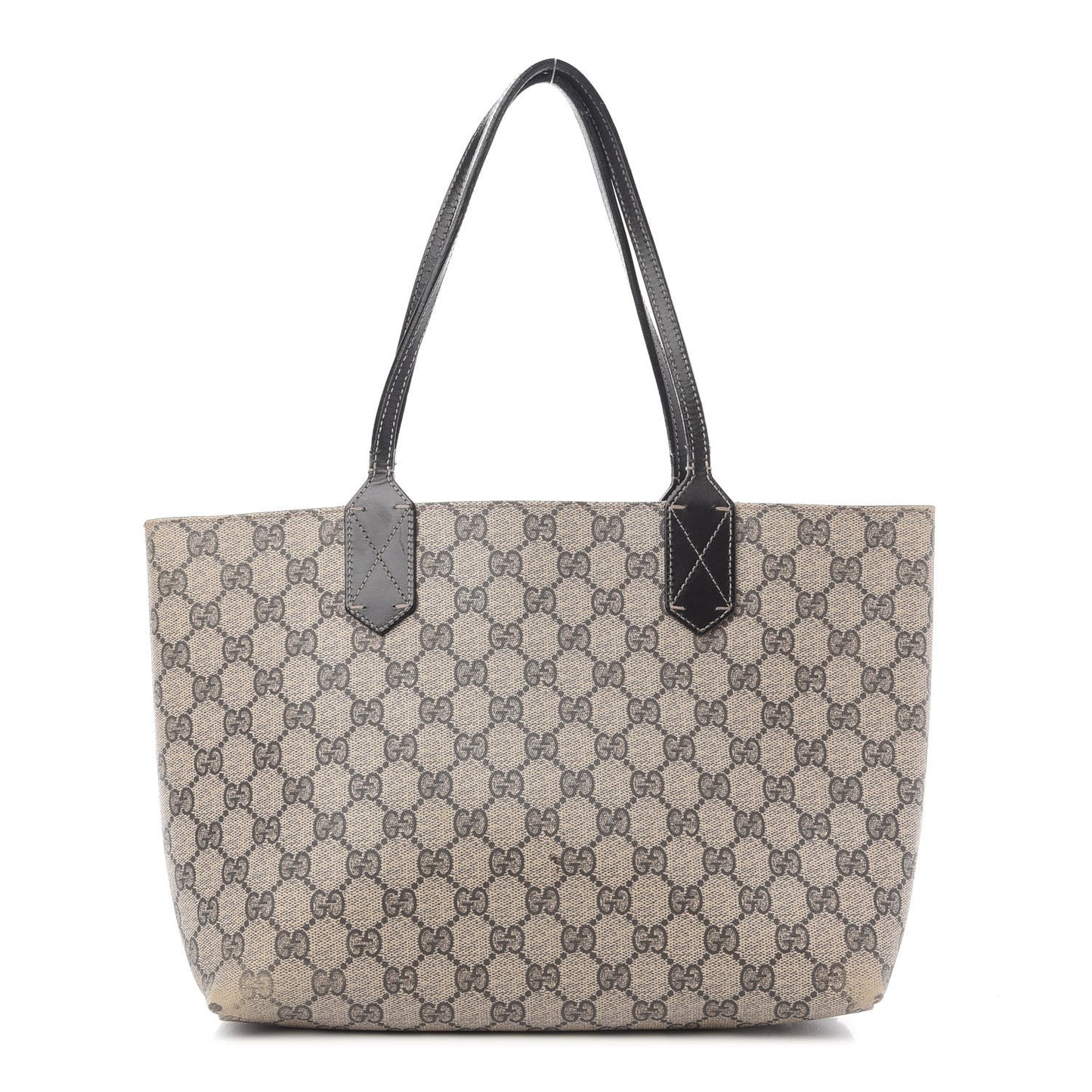 GG Supreme Monogram Small Reversible Tote Beige Black
