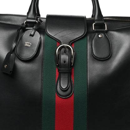 Gucci Calfskin Web Suitcase Black 5 of 7