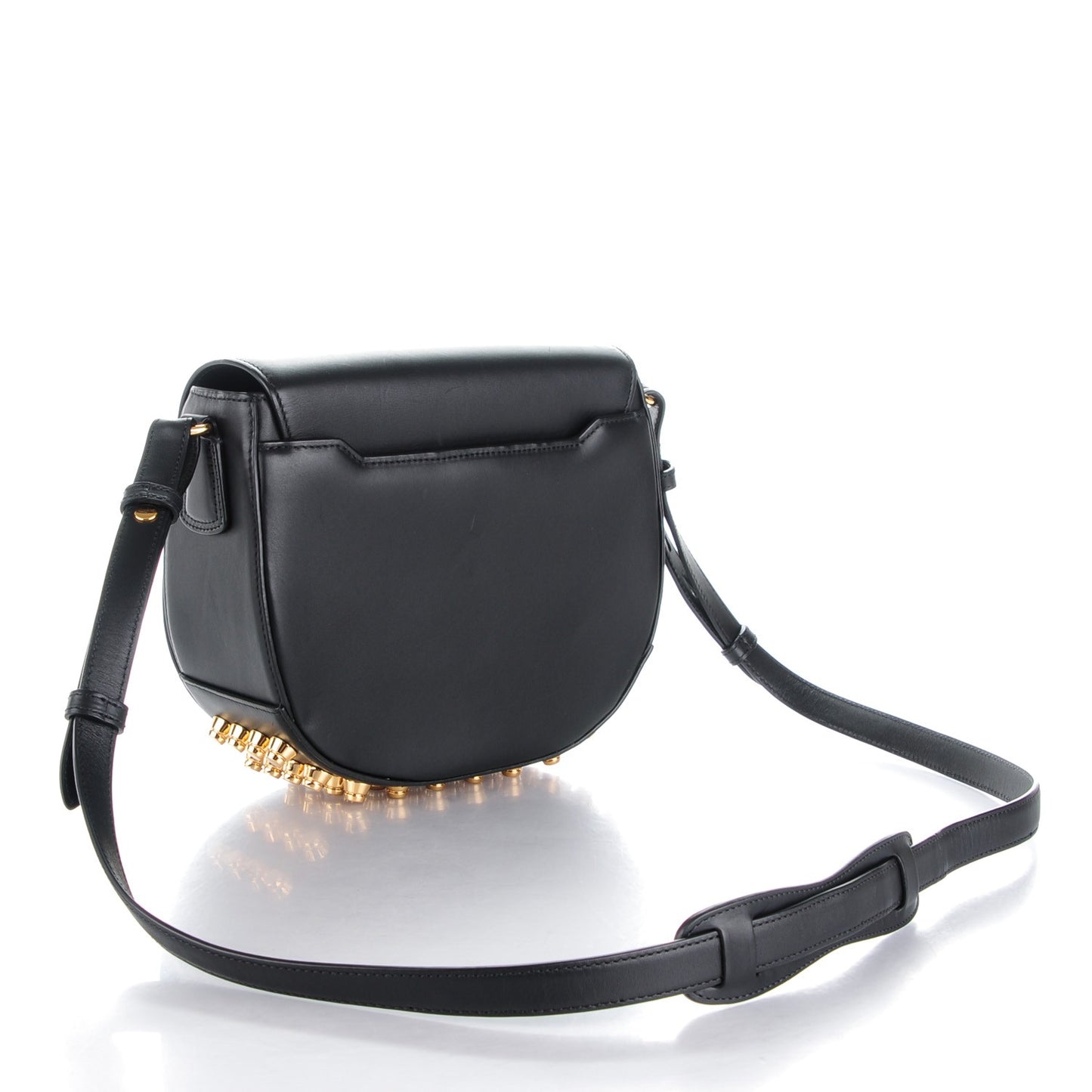 Calfskin Small Lia Sling Black Pale Gold Hardware