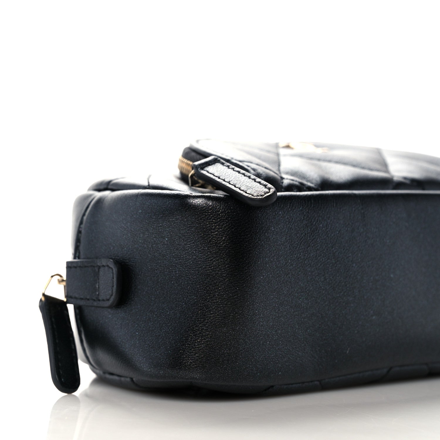 Chanel Iridescent Lambskin Quilted Pouch Black 8 of 9