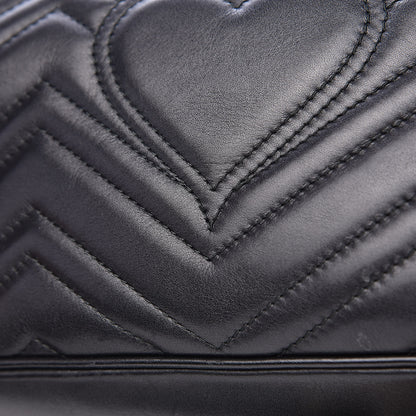 Gucci Calfskin Matelasse Medium GG Marmont Shoulder Bag Black 16 of 16