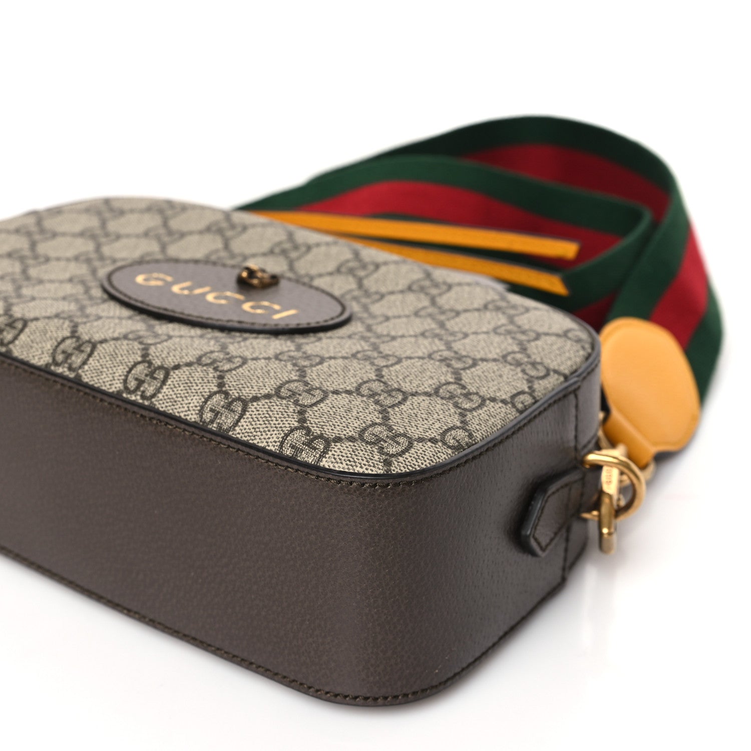 Gucci GG Supreme Monogram Web Neo Vintage Shoulder Bag Beige New Acero Crop 9 of 10