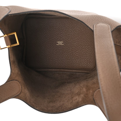 Hermes Taurillon Maurice Picotin Lock 18 PM Beige De Weimar 5 of 9