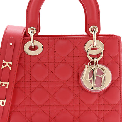 Christian Dior Lambskin Cannage Small My ABCDior Lady Dior Red 8 of 11