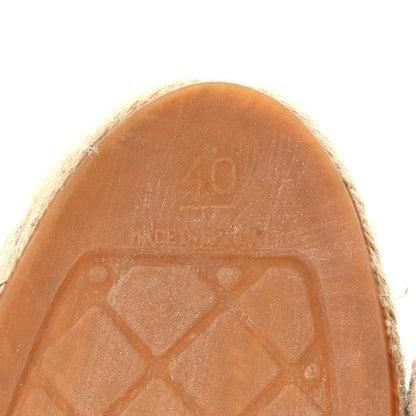 Chanel Terry Cloth CC Espadrilles 40 Silver Black 10 of 11
