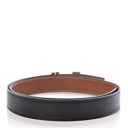 Hermes Box Togo 32mm H Belt 95 Black Gold 3 of 7