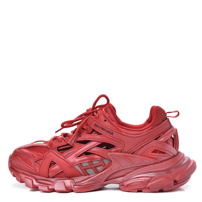 Balenciaga Rubber Mesh Pearlescent Mens Track.2 Open Sneakers 41 Red 1 of 8