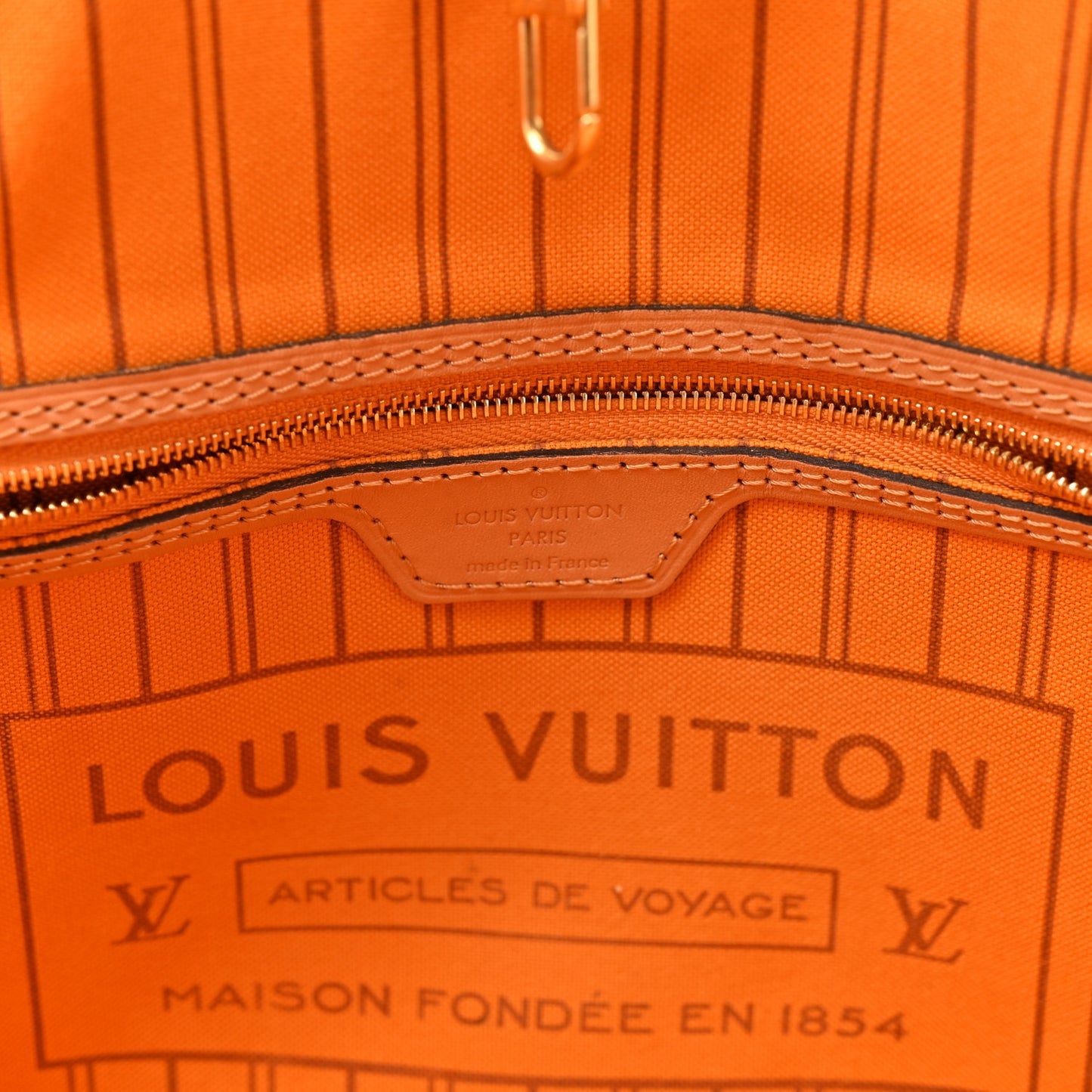 Damier Azur Braided Neverfull MM Orange