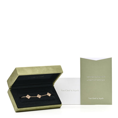 Van Cleef & Arpels 18K Yellow Gold 5 Motifs Vintage Alhambra Bracelet 4 of 4