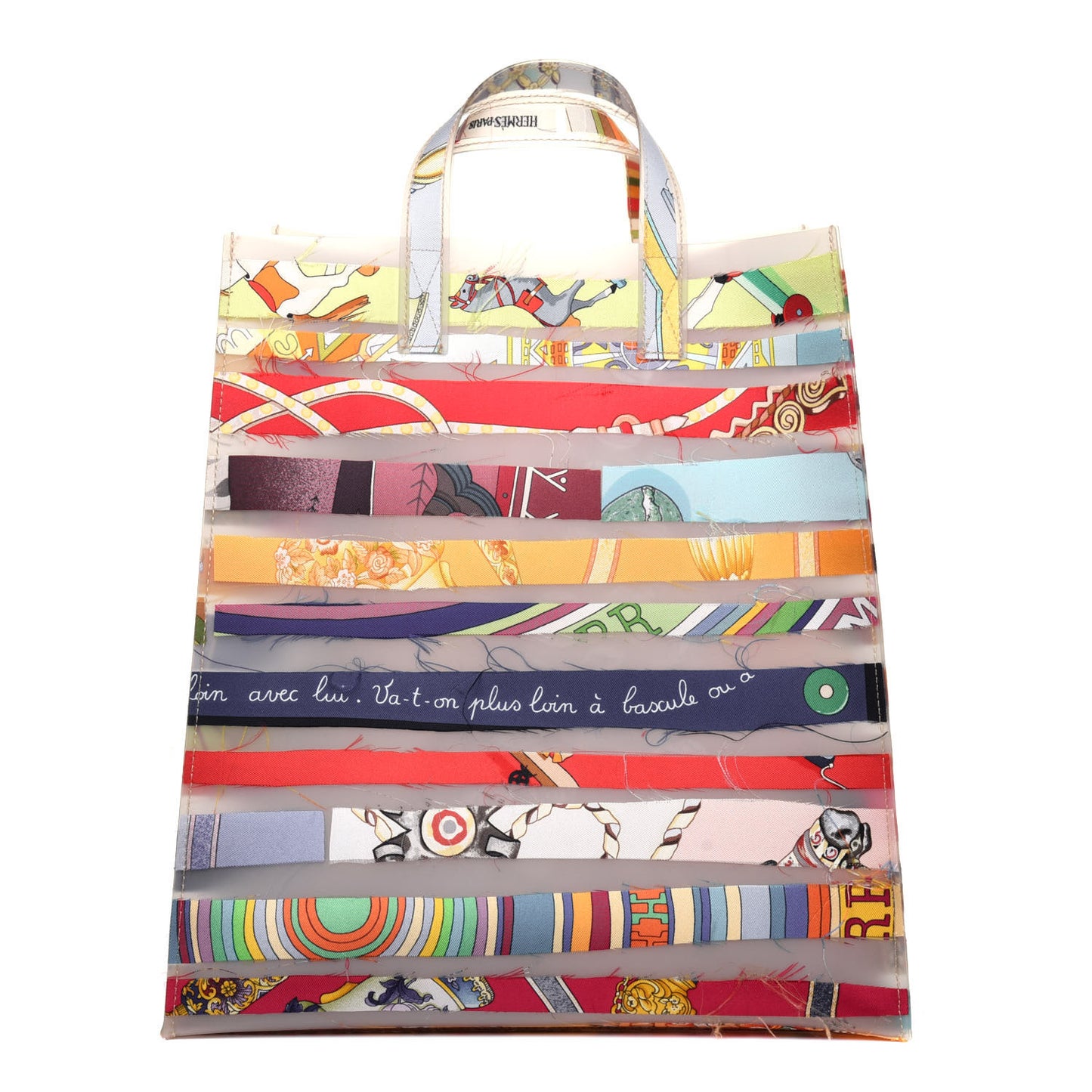 Rubber Silk Louvre Musuem Tote Multicolor