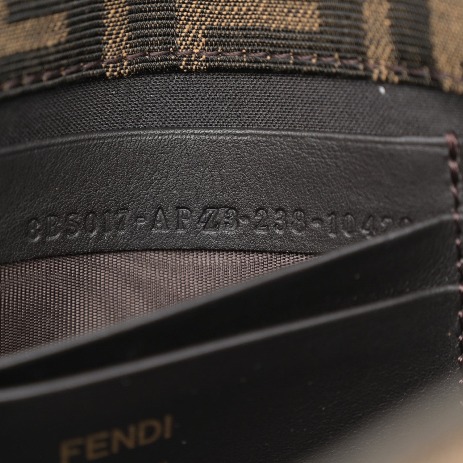 Fendi Fabric Jacquard Paillettes Vitello Seta FF 1974 Mini Baguette Testa di Moro Real Ebano 7 of 11