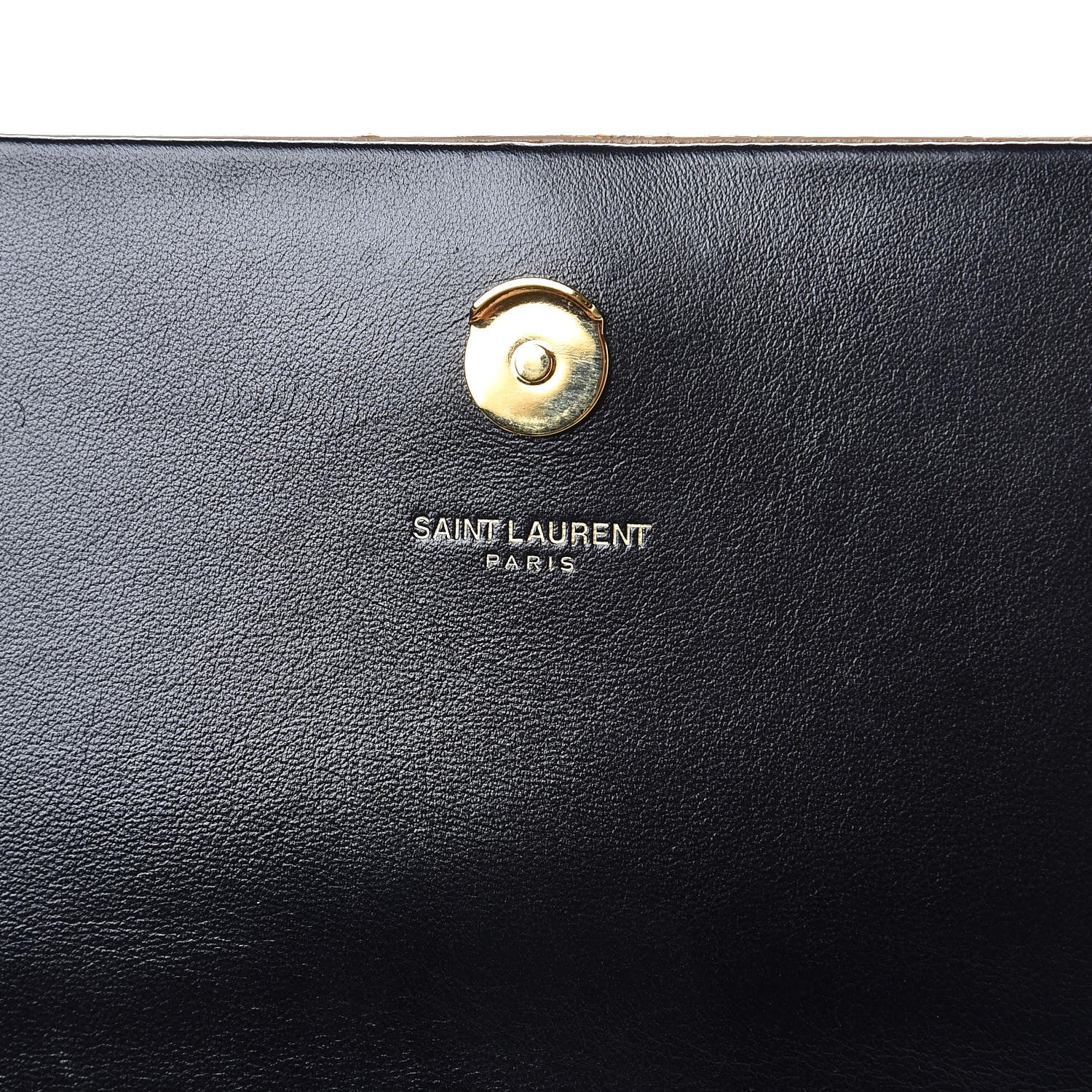 Saint Laurent Metallic Snakeskin Medium Classic Monogram Kate Tassel Satchel Oro 6 of 9