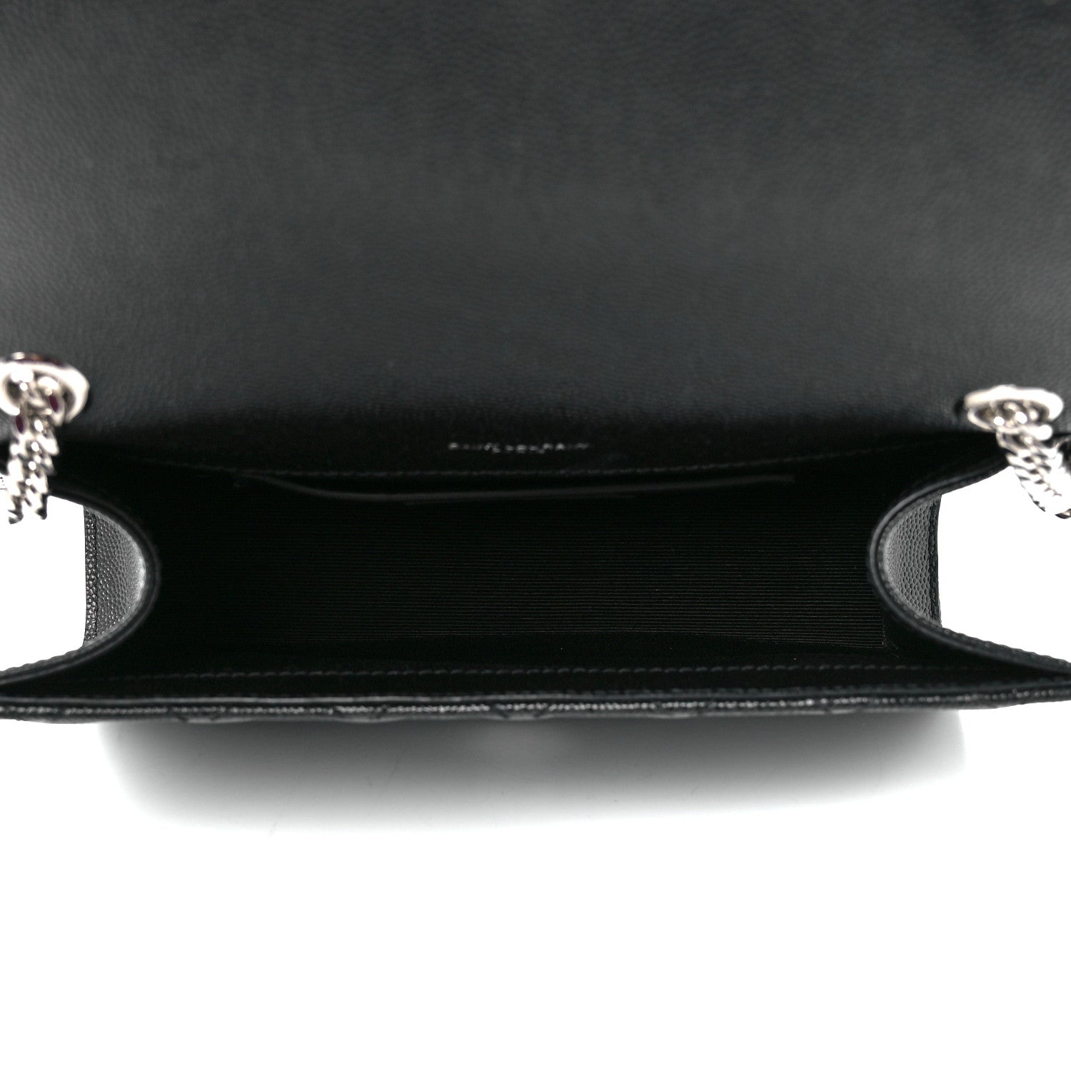 Saint Laurent Grain De Poudre Textured Mixed Matelasse Triquilt Small Monogram Satchel Black 5 of 12