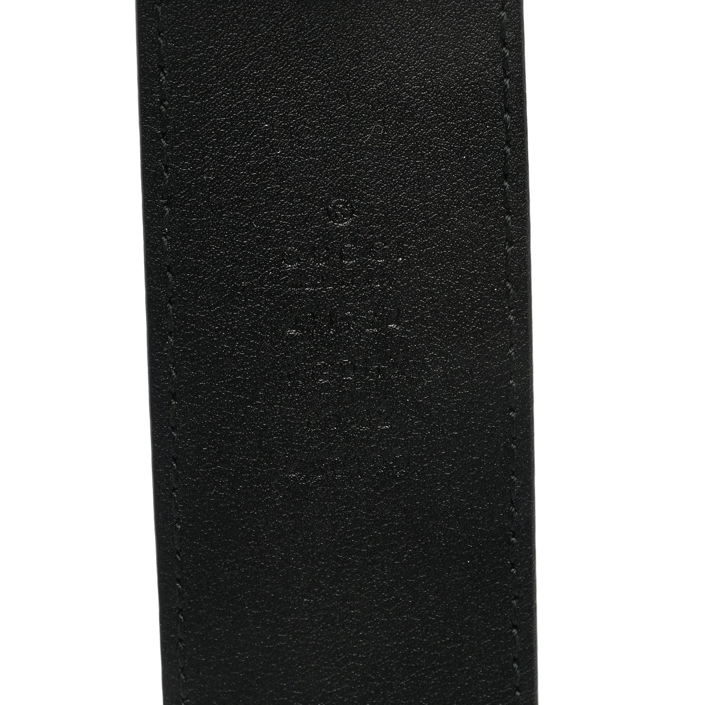 GG Supreme Monogram Selleria Calfskin Interlocking G 40mm Belt 80 32 Black Grey
