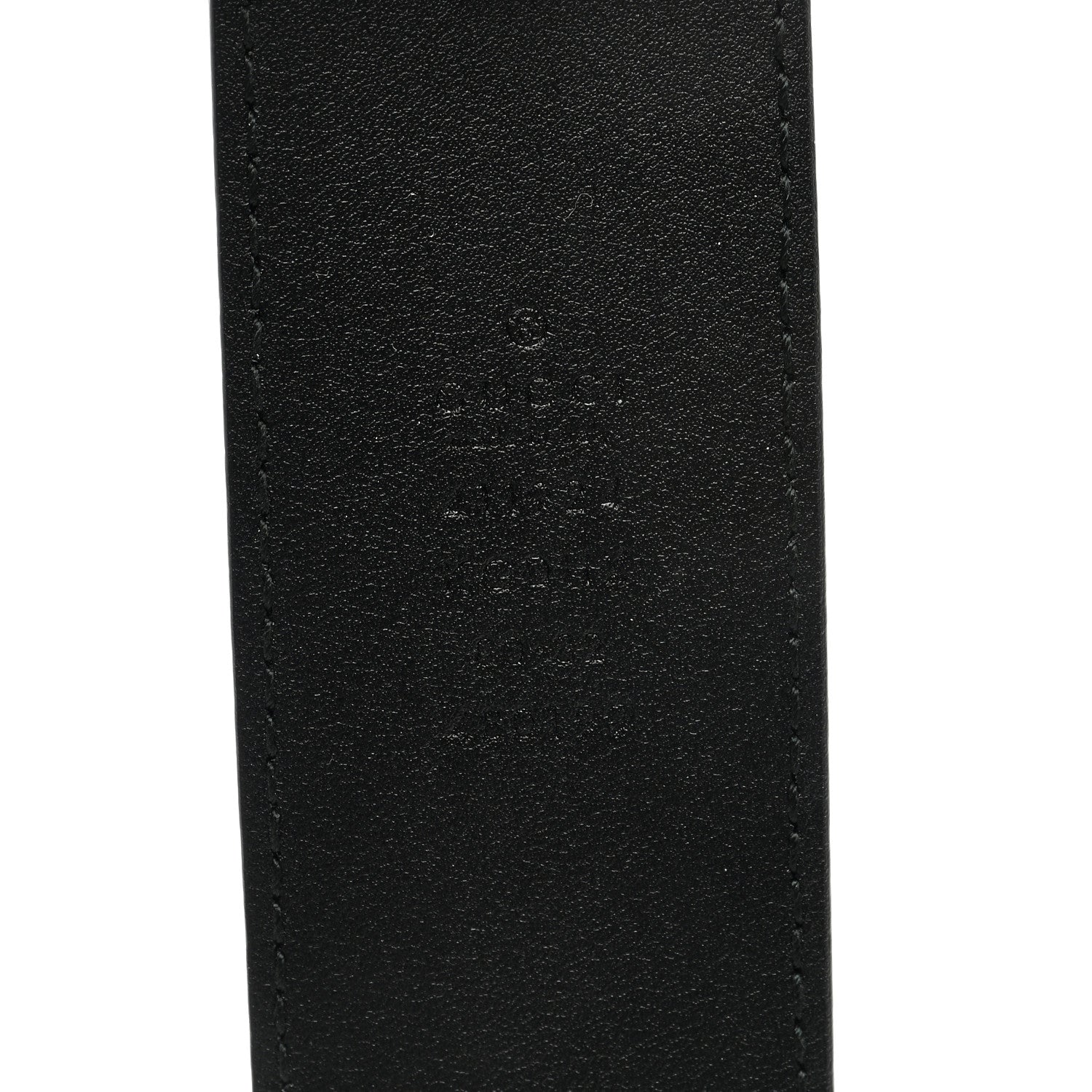 Gucci GG Supreme Monogram Selleria Calfskin Interlocking G 40mm Belt 80 32 Black Grey 3 of 4