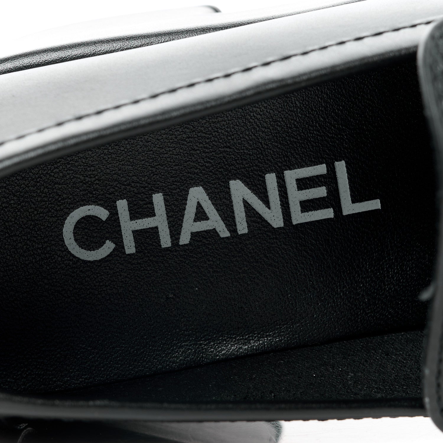 Chanel Calfskin CC Platform Loafers 38 Black 8 of 10