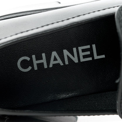 Chanel Calfskin CC Platform Loafers 38 Black 8 of 10