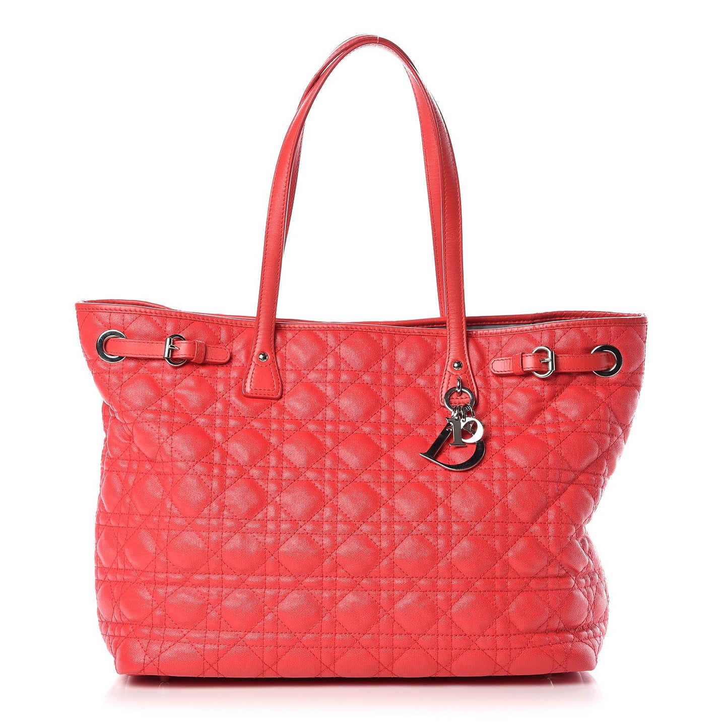 Coated Canvas Cannage Medium Panarea Tote Pink
