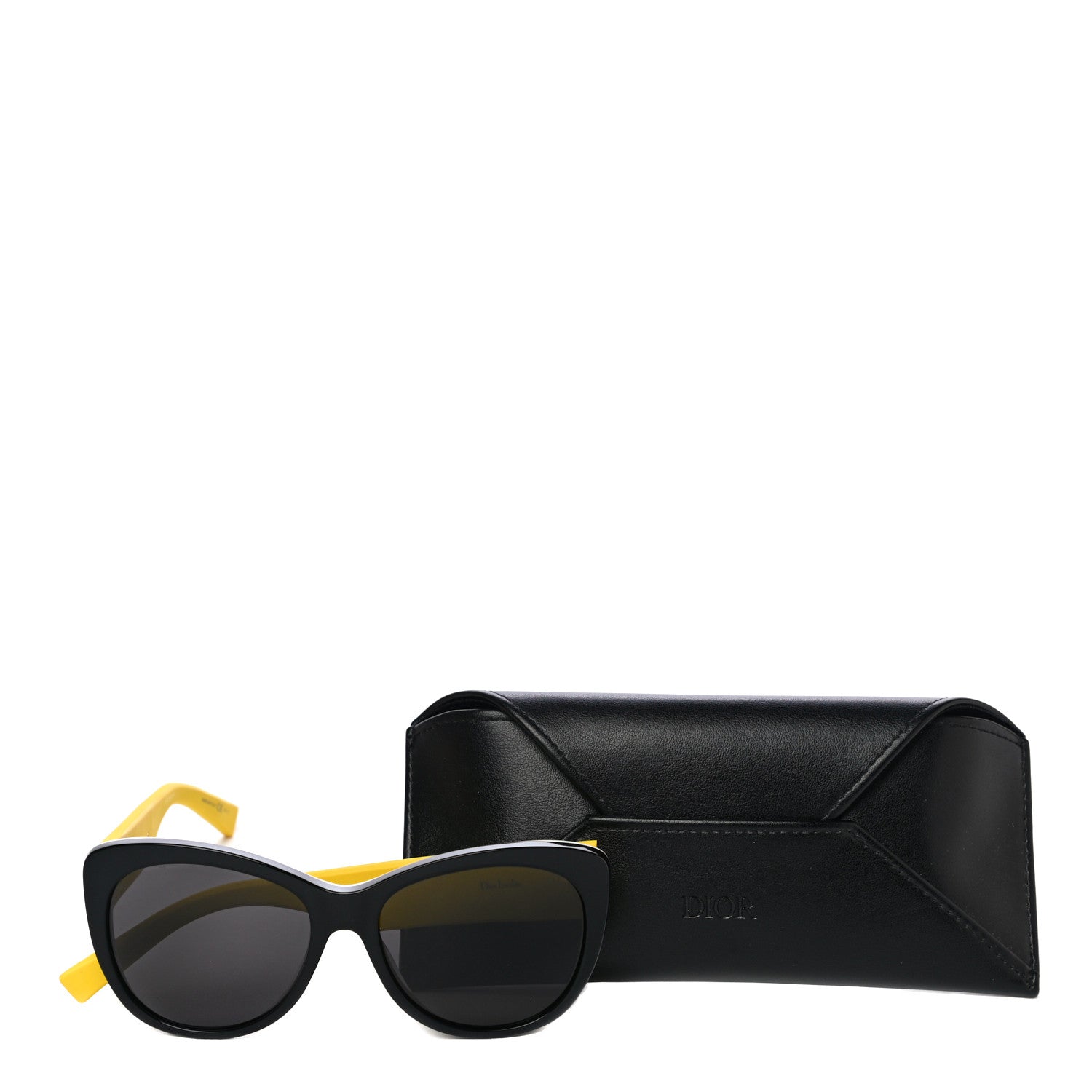 Christian Dior Crystal Inedite Sunglasses Black Yellow 9 of 9