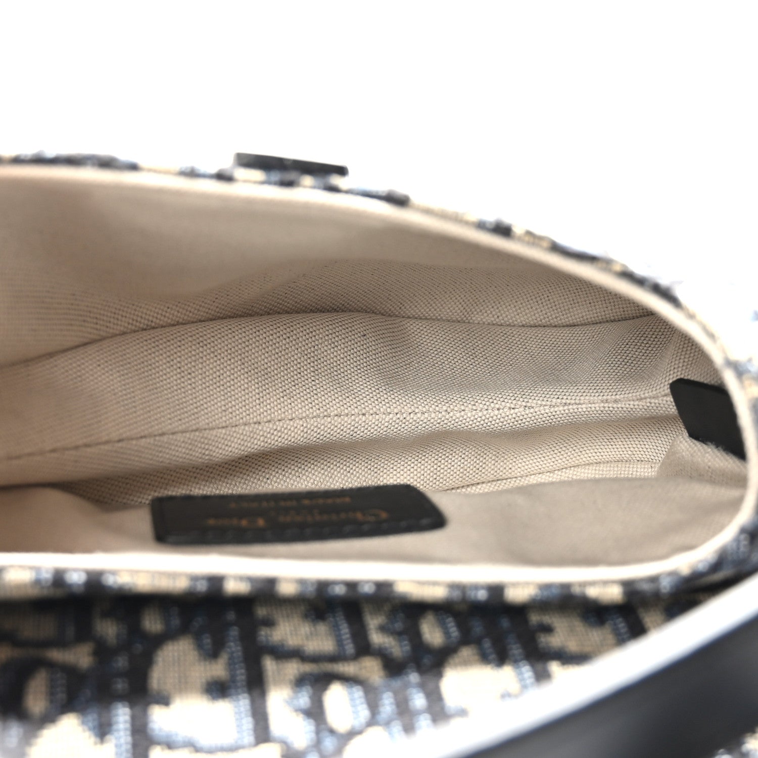 Christian Dior Oblique Mini Saddle Bag With Strap Blue 5 of 10